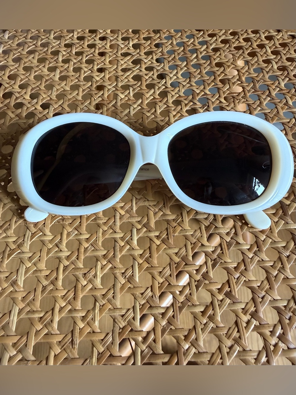 Vintage 1990s Archival Givenchy White Oval Sunglasses G1004